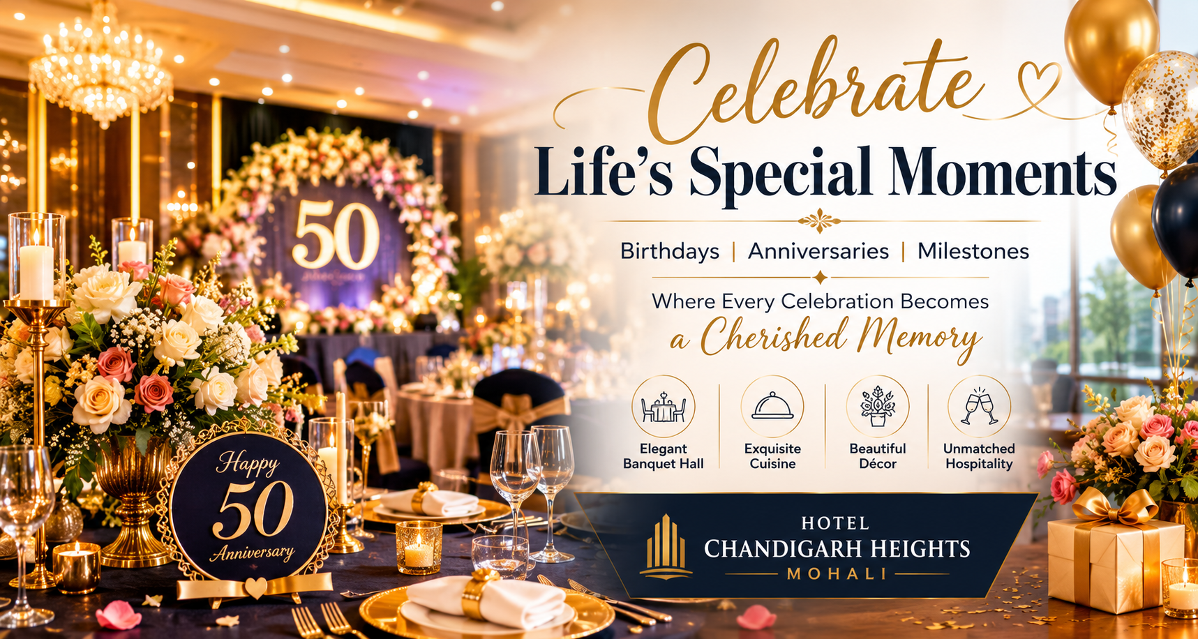 Banquet Hall in Mohali for Birthday and Anniversary
